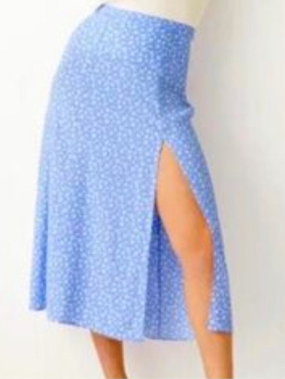 & other Stories Light Blue Floral MIDI Skirt sz 4